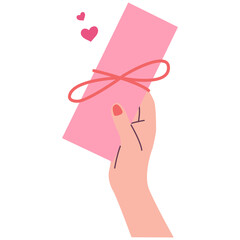 Valentine's Gift. Set of Valentine's day hand drawn decorative elements. Ribbons, bows, garlands, gift boxes, balloons, envelopes, heart shaped frames.