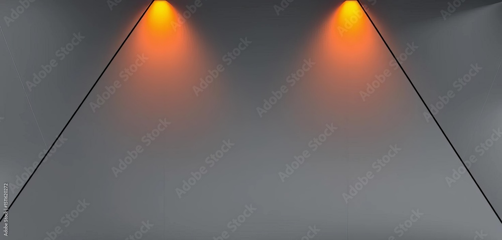 Aufkleber abstract gray metal triangular geometric background with subtle orange highlights; modern architectu