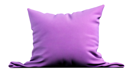 Square Plush Pillow, Home Decor Accent, Lavender Color, cut out transparent