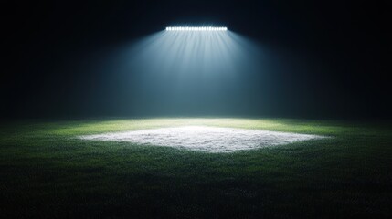Black Cricket. Futuristic Cricket Pitch with Advanced Wickets and Creative Lighting