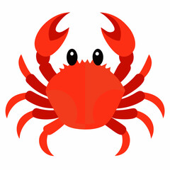 red crab isolated on white