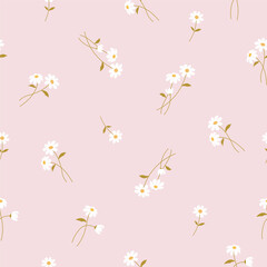 flowers  seamless pattern , vector , illustration 