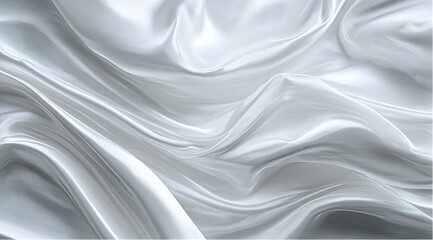 Smooth, flowing, white fabric drapes.  Elegant folds