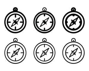 compass icon set
