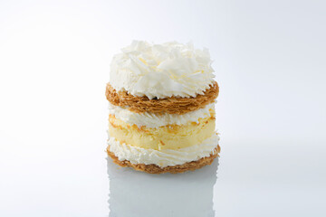 Classic Vanilla Cream Mille-Feuille Stack with Custard Layer