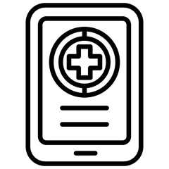 Fototapeta premium Digital Health Record Icon