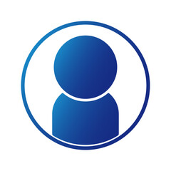 シンプルな人物アイコンの黒いシルエットイラスト