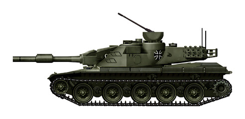 MBT-95 (An alternative hybrid tank, with a hull from the T95 tank and a turret with a 152mm gun from the MBT-70 tank) © Tikros