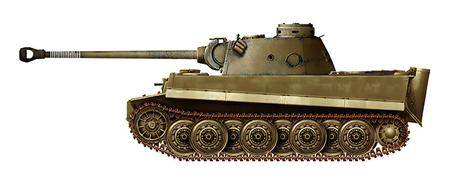 Piger (An alternative hybrid tank, with a hull from the Tiger I tank and a turret, with a 75mm gun, from the Panther D tank)