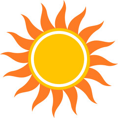 Naklejka premium Bright Sunny Day Icon Summer Sun Illustration