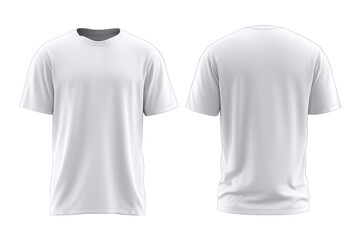 Blank white t-shirt, front and back views (1)
