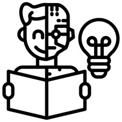 Idea Innovation Bot Icon