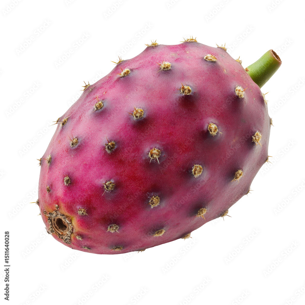 Poster prickly pear fruit displayed on a transparent background, showcasing vibrant color and unique textur