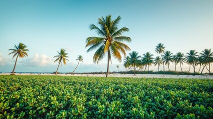 Naklejka premium Bahia Beach: Mangrove Canopy and Palms