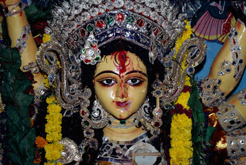 Durga Puja festival goddess idol Calcutta Kolkata West Bengal India