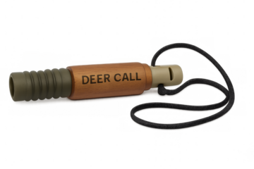 Deer call whistle with lanyard on transparent background