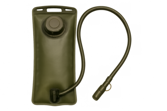 Hydration pack keeping backpackers hydrated during hiking trips with transparent background