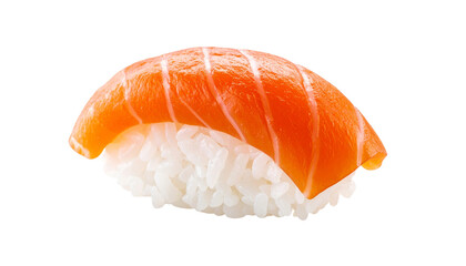 sushi z łososiem；sushi na białym tle