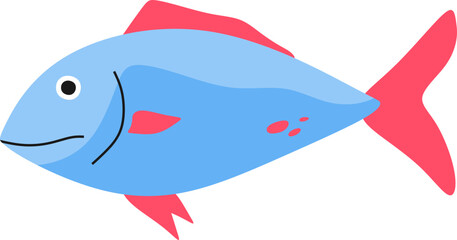 Obraz premium Fish Flat Illustration