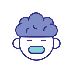 Thinking icon vector 