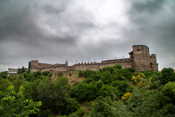 Imposing Templar Castle of Ponferrada Under a Dramatic Sky