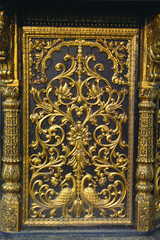 gold golden cast iron grill 