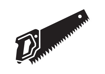 Obraz premium Hand Saw Silhouette Vector, Hand Saw Icon