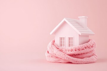 Pink house wrapped in a pink scarf (1)