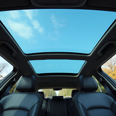 Panoramic sun roof in the car