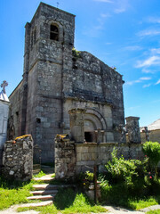 Historic 12th-Century Church of Santiago de Barbadelo on the Camino de Santiago, Galicia, Spain