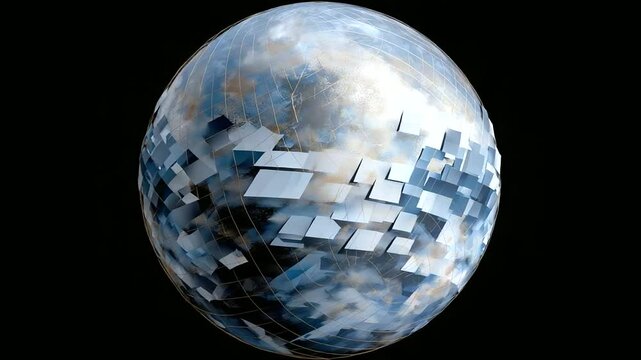Spinning Cube Overlays Indicating Mineral Concentration and Atmosphere