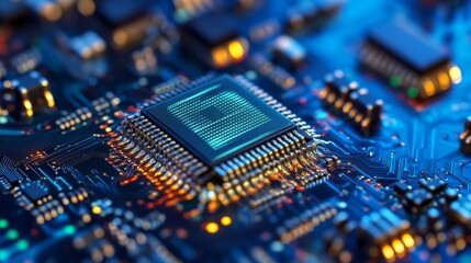 Obraz premium Future chip processors, AI artificial intelligence technology