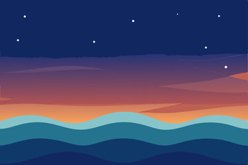 Obraz premium night sky and moon