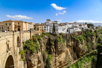 18th Century Puente Nuevo Bridge and Gorge in Ronda, Andalusia, Spain