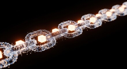 Fototapeta premium Digital Chain Connection Links Network