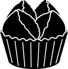 Fa gao,Taiwan's traditional sacrificial food silhouette vector illustration.
Chinese asian food fortune cake isolated.
Chinese new year food.
Steam sponge cake. 
Transparent background. SVG file.