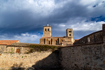 Historic 13th-Century Romanesque and Gothic Church of Santa María la Mayor in Trujillo, Spain