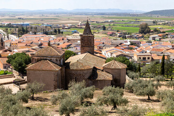 Historic 13th-Century Gothic Church of San Martín Obispo in Medellín, Spain