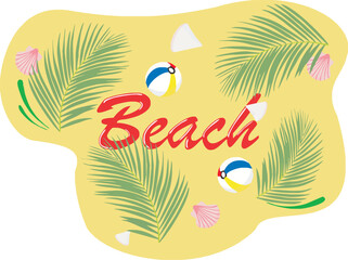 Editable isolated beach vacation holiday vector design .eps