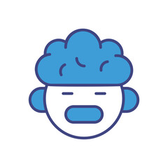 Thinking icon vector 