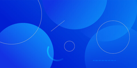 Abstract blue background with circles. Vector illustration