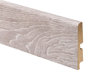 Baseboard Molding Sample Isolated on White Background