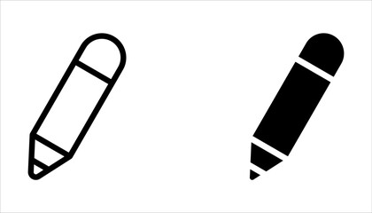 pencil icon set, Pencil Icon Perfect for Writing and Education on white background