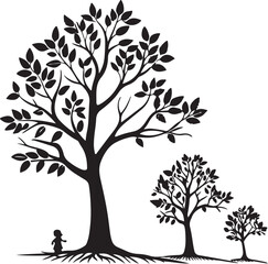 Fototapeta premium tree silhouette vector