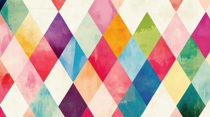 Diamond pattern in alternating bold colors and soft shadows