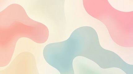 Abstract shapes in pastel colors create soothing design, background, wallpaper