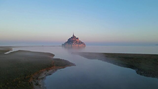 Mont Saint-Michel Abbey and Village, Normandy, France