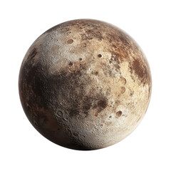 Detailed view of a celestial body showcasing craters and terrain in outer space