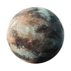 Fototapeta premium Colorful planet texture showcasing diverse surface patterns under simulated lighting conditions