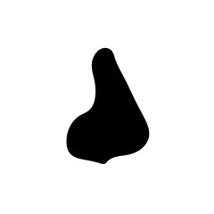 Flat Black Silhouette Vectors of Human Body and Internal Organs on White Background